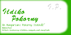 ildiko pokorny business card